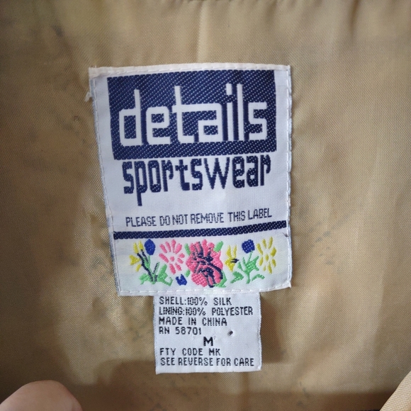 Vintage Silk Snakeskin Windbreaker, Details Sportswear, Size Medium - Picture 2 of 7